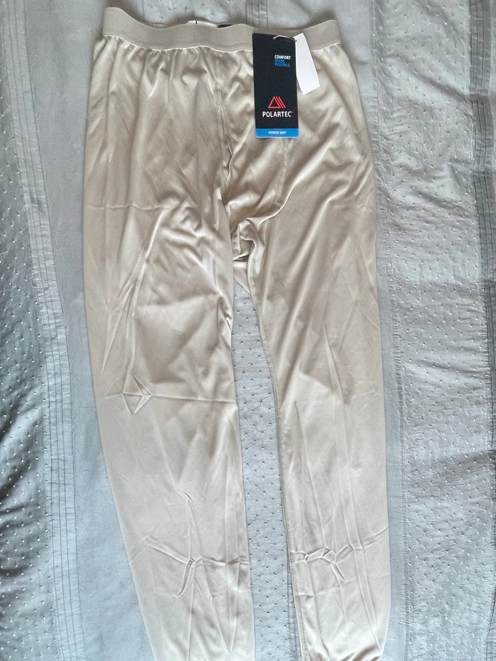 NWT Polartec Unisex Thermal Base Layer Drawers - Sand/Cream size M